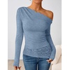 image:imageZESICA Womens Off the Shoulder Long Sleeve Going Out TopsBlue