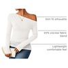image:imageZESICA Womens Off the Shoulder Long Sleeve Going Out TopsWhite