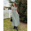 image:imageZESICA Womens Sleeveless One Shoulder Maxi Dress with PocketsBeangreen