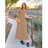 image:imageZESICA Womens Sleeveless One Shoulder Maxi Dress with PocketsLightkhaki