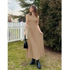 image:imageZESICA Womens Sleeveless One Shoulder Maxi Dress with PocketsLightkhaki