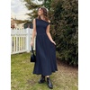 image:imageZESICA Womens Sleeveless One Shoulder Maxi Dress with PocketsNavy