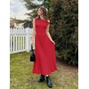 image:imageZESICA Womens Sleeveless One Shoulder Maxi Dress with PocketsRed