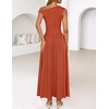 image:imageZESICA Womens Sleeveless One Shoulder Maxi Dress with PocketsRustred