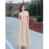 image:imageZESICA Womens Sleeveless One Shoulder Maxi Dress with PocketsSand