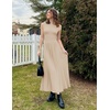 image:imageZESICA Womens Sleeveless One Shoulder Maxi Dress with PocketsSand