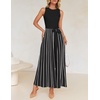 image:imageZESICA Womens Sleeveless Ribbed Knit Tie Waist A Line Maxi Sweater DressesBlack