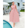 image:imageZESICA Womens Sleeveless Ribbed Knit Tie Waist A Line Maxi Sweater DressesDustypink