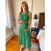 image:imageZESICA Womens Sleeveless Ribbed Knit Tie Waist A Line Maxi Sweater DressesGreen