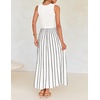 image:imageZESICA Womens Sleeveless Ribbed Knit Tie Waist A Line Maxi Sweater DressesWhite