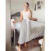 image:imageZESICA Womens Sleeveless Ribbed Knit Tie Waist A Line Maxi Sweater DressesWhite