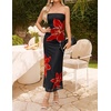 image:imageZESICA Womens Strapless Off the Shoulder Floral Maxi SundressBlack