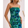 image:imageZESICA Womens Strapless Off the Shoulder Floral Maxi SundressGreen