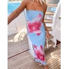 image:imageZESICA Womens Strapless Off the Shoulder Floral Maxi SundressLight Blue