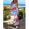 image:imageZESICA Womens Strapless Off the Shoulder Floral Maxi SundressLight Blue