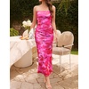image:imageZESICA Womens Strapless Off the Shoulder Floral Maxi SundressPink