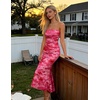 image:imageZESICA Womens Strapless Off the Shoulder Floral Maxi SundressPink