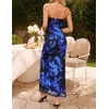 image:imageZESICA Womens Strapless Off the Shoulder Floral Maxi SundressRoyal Blue