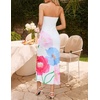image:imageZESICA Womens Strapless Off the Shoulder Floral Maxi SundressSky