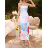 image:imageZESICA Womens Strapless Off the Shoulder Floral Maxi SundressSky