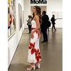 image:imageZESICA Womens Strapless Off the Shoulder Floral Maxi SundressWhite