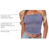 image:imageZESICA Womens Striped Strapless Crop Knit Tube TopsBlue