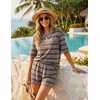 image:imageZESICA Womens Summer 2 Piece Stripe Short Sets Lounge Workout Beach OutfitsBlue