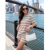 image:imageZESICA Womens Summer 2 Piece Stripe Short Sets Lounge Workout Beach OutfitsBright Blue