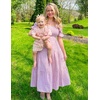 image:imageZESICA Womens Summer Boho Gingham Puff Sleeve Square Neck Beach Midi DressTaro