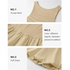 image:imageZESICA Womens Summer Bubble Sleeveless Boat Neck Mini DresssApricot