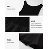 image:imageZESICA Womens Summer Bubble Sleeveless Boat Neck Mini DresssBlack