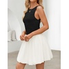 image:imageZESICA Womens Summer Bubble Sleeveless Boat Neck Mini DresssDim