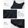 image:imageZESICA Womens Summer Bubble Sleeveless Boat Neck Mini DresssNavy