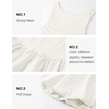 image:imageZESICA Womens Summer Bubble Sleeveless Boat Neck Mini DresssWhite