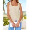 image:imageZESICA Womens Summer Business Casual Sleeveless Blazer VestApricot