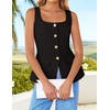 image:imageZESICA Womens Summer Business Casual Sleeveless Blazer VestBlack