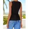image:imageZESICA Womens Summer Business Casual Sleeveless Blazer VestBlack