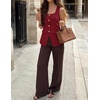 image:imageZESICA Womens Summer Business Casual Sleeveless Blazer VestDark Red