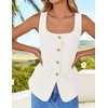 image:imageZESICA Womens Summer Business Casual Sleeveless Blazer VestIvory