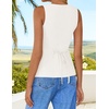 image:imageZESICA Womens Summer Business Casual Sleeveless Blazer VestIvory