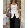 image:imageZESICA Womens Summer Business Casual Sleeveless Blazer VestIvory