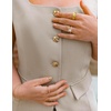 image:imageZESICA Womens Summer Business Casual Sleeveless Blazer VestKhaki