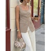 image:imageZESICA Womens Summer Business Casual Sleeveless Blazer VestKhaki