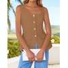 image:imageZESICA Womens Summer Business Casual Sleeveless Blazer VestLightbrown