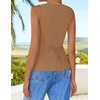 image:imageZESICA Womens Summer Business Casual Sleeveless Blazer VestLightbrown