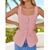 image:imageZESICA Womens Summer Business Casual Sleeveless Blazer VestPink