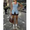 image:imageZESICA Womens Summer Business Casual Sleeveless Blazer VestSky
