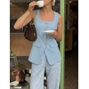image:imageZESICA Womens Summer Business Casual Sleeveless Blazer VestSky
