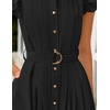image:imageZESICA Womens Summer Button Midi Dress Casual Work DressesBlack