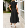 image:imageZESICA Womens Summer Button Midi Dress Casual Work DressesBlack
